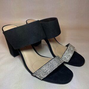 Nina Black and Rhinestone Heels